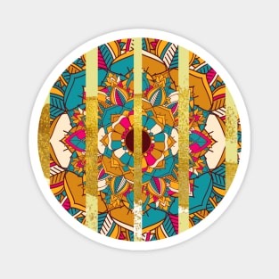 Floral abstract illustration paisley truck art design Magnet